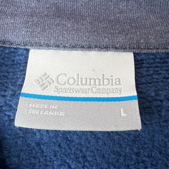 Columbia Men's Sz L Great‎ Hart Mountain III Half Zip Pullover Blue - Picture 5 of 11
